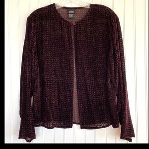 Eileen Fisher wine colored rayon/silk jacket M